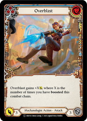Overblast (Blue) (Rainbow Foil) [CRU114-RF] Unlimited Rainbow Foil - Duel Kingdom