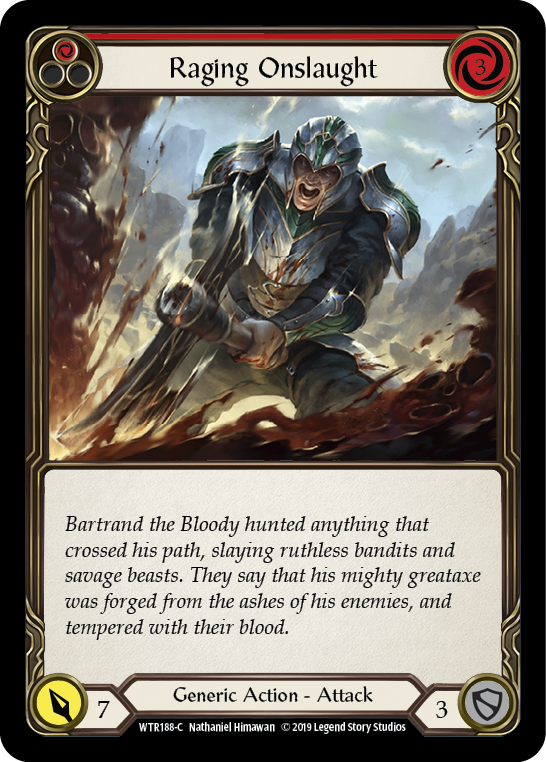 Raging Onslaught (Red) [WTR188-C] Alpha Print Normal - Duel Kingdom