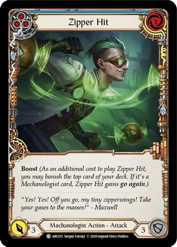 Zipper Hit (Blue) [ARC031] Unlimited Rainbow Foil - Duel Kingdom