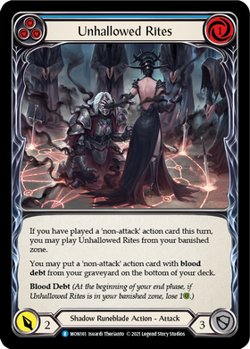 Unhallowed Rites (Blue) [MON161] 1st Edition Normal - Duel Kingdom