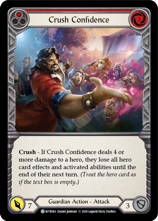 Crush Confidence (Red) [WTR063] Unlimited Rainbow Foil - Duel Kingdom