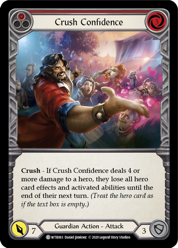 Crush Confidence (Red) [WTR063] Unlimited Rainbow Foil - Duel Kingdom