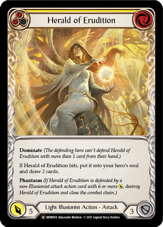 Herald of Erudition (Rainbow Foil) [U-MON004-RF] Unlimited Rainbow Foil - Duel Kingdom
