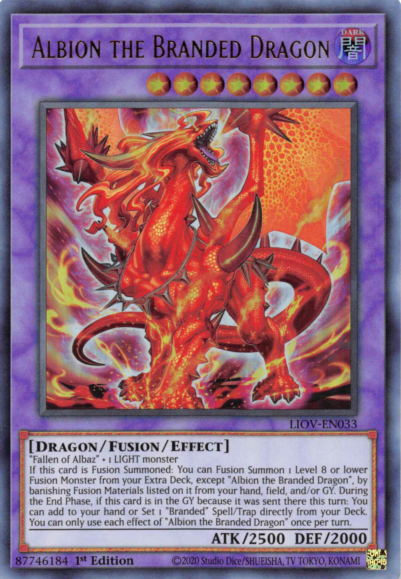 Albion the Branded Dragon [LIOV-EN033] Ultra Rare - Duel Kingdom