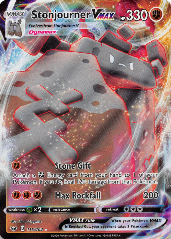 Stonjourner VMAX (116/202) [SWSH01: Sword & Shield Base Set] - Duel Kingdom