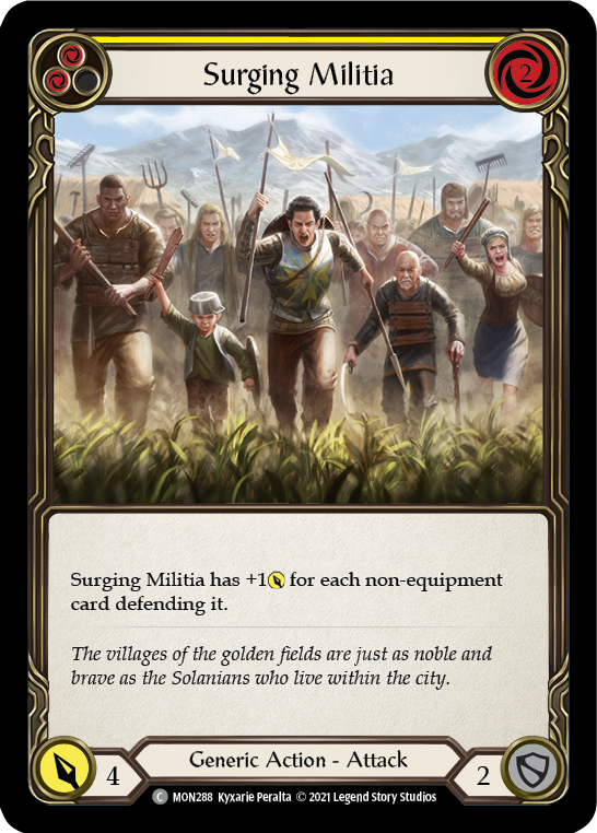Surging Militia (Yellow) [MON288] 1st Edition Normal - Duel Kingdom