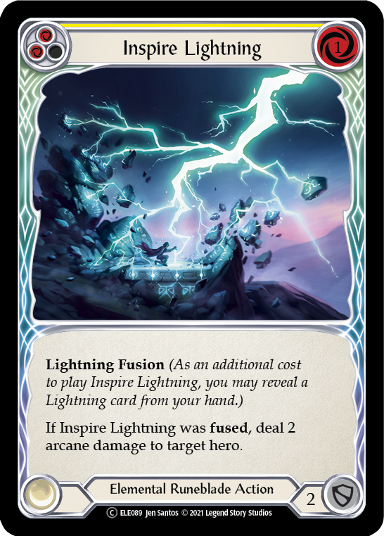 Inspire Lightning (Yellow) [U-ELE089] Unlimited Rainbow Foil - Duel Kingdom