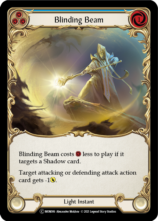 Blinding Beam (Blue) (Rainbow Foil) [U-MON086-RF] Unlimited Rainbow Foil - Duel Kingdom