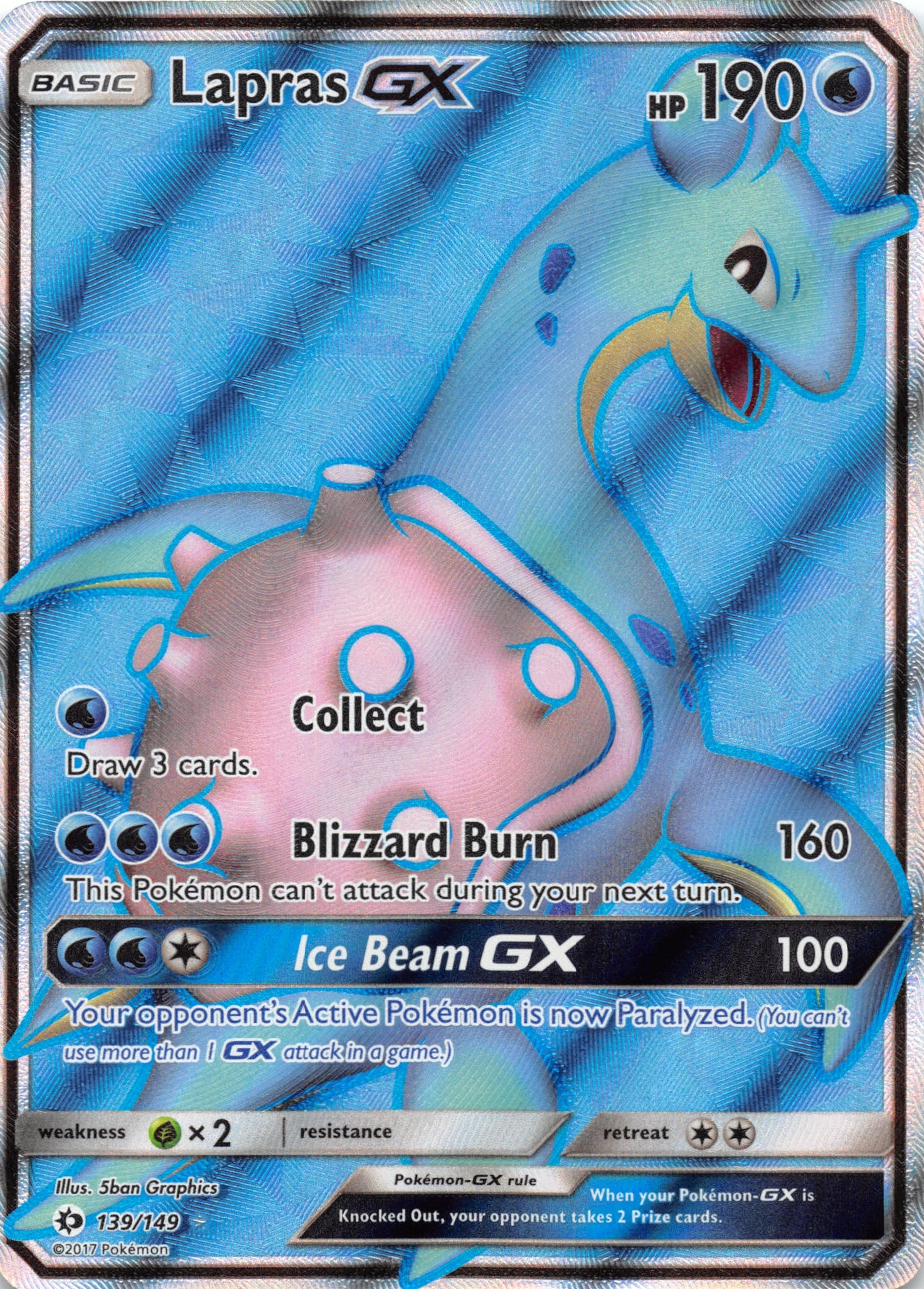 Lapras GX (Full Art) (139) [SM Base Set] - Duel Kingdom