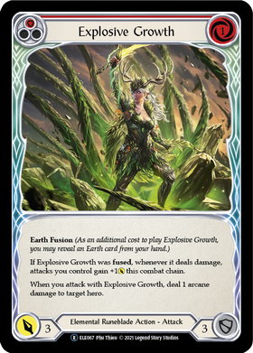 Explosive Growth (Red) [U-ELE067] Unlimited Rainbow Foil - Duel Kingdom