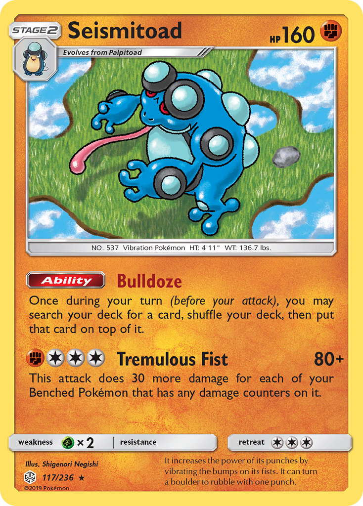 Seismitoad (117/236) [Sun & Moon: Cosmic Eclipse] - Duel Kingdom