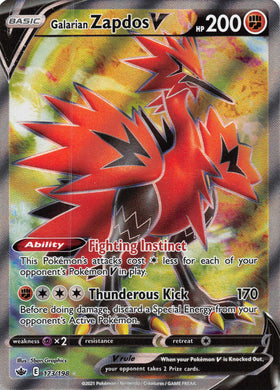 Galarian Zapdos V (173/198) [Sword & Shield: Chilling Reign]