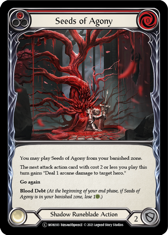 Seeds of Agony (Red) (Rainbow Foil) [U-MON183-RF] Unlimited Rainbow Foil - Duel Kingdom