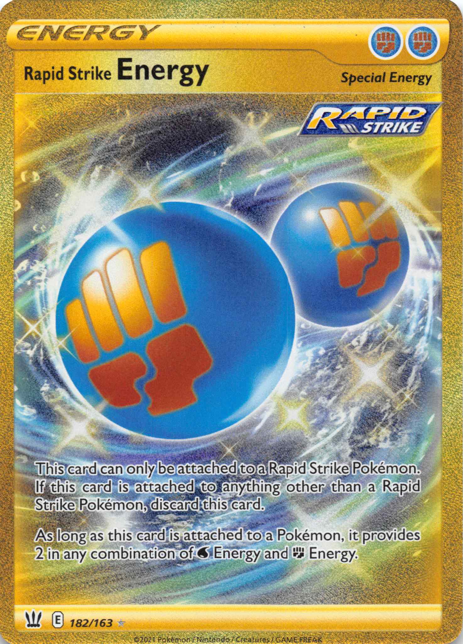 Rapid Strike Energy (Secret)  [182/163] [SWSH05: Battle Styles] - Duel Kingdom