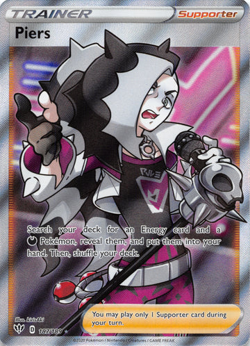 Piers (Full Art) (187/189) [SWSH03: Darkness Ablaze] - Duel Kingdom