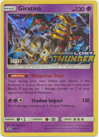 Giratina (Staff Prerelease Promo) (SM151) [Sun & Moon: Black Star Promos] - Duel Kingdom