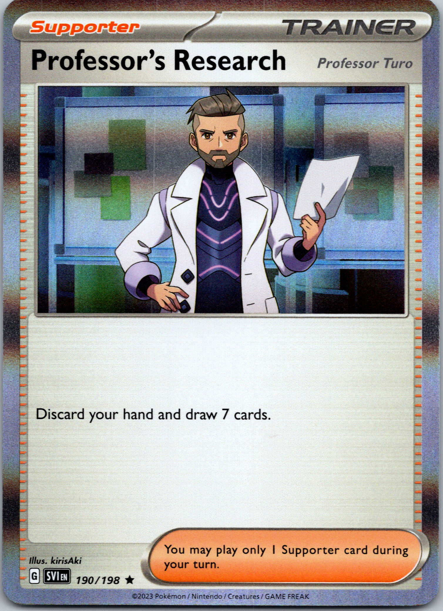 Professor's Research (Professor Turo) (190/198) [Scarlet & Violet: Base Set]