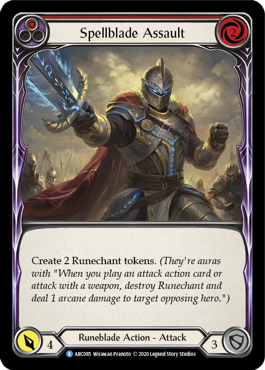 Spellblade Assault (Red) [ARC085] Unlimited Rainbow Foil - Duel Kingdom