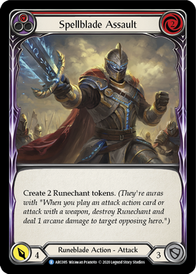 Spellblade Assault (Red) [ARC085] Unlimited Rainbow Foil - Duel Kingdom