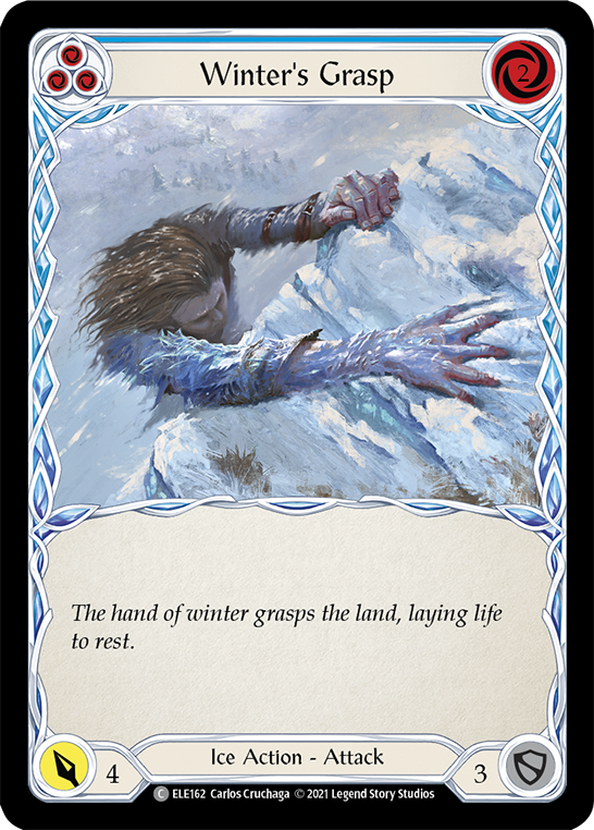 Winter's Grasp (Blue) [ELE162] 1st Edition Normal - Duel Kingdom