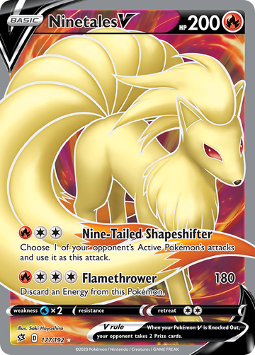 Ninetales V (177/192) [Sword & Shield: Rebel Clash] - Duel Kingdom