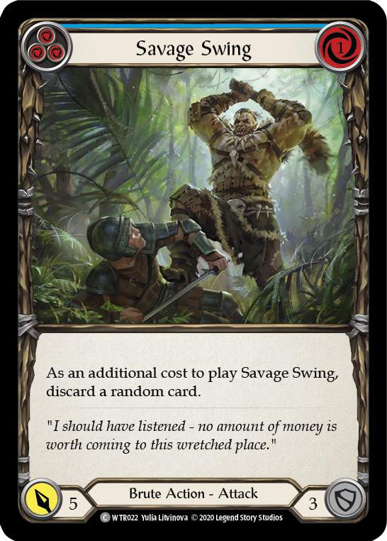 Savage Swing (Blue) [WTR022] Unlimited Rainbow Foil - Duel Kingdom