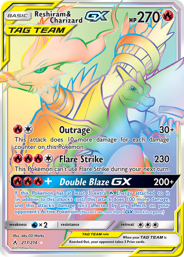 Reshiram & Charizard GX (217/214) [Sun & Moon: Unbroken Bonds] - Duel Kingdom