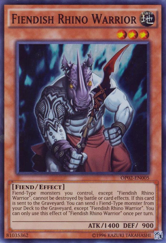 Fiendish Rhino Warrior [OP02-EN005] Super Rare - Duel Kingdom