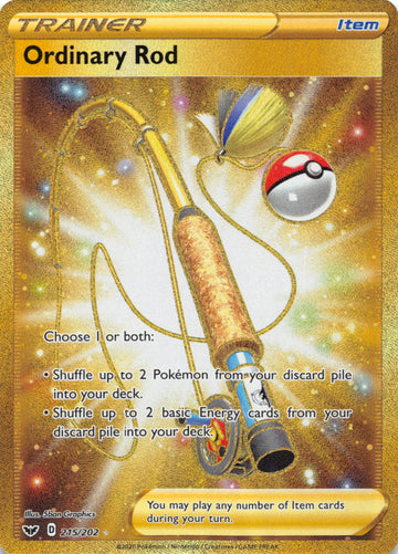 Ordinary Rod (Secret) (215/202) [SWSH01: Sword & Shield Base Set] - Duel Kingdom