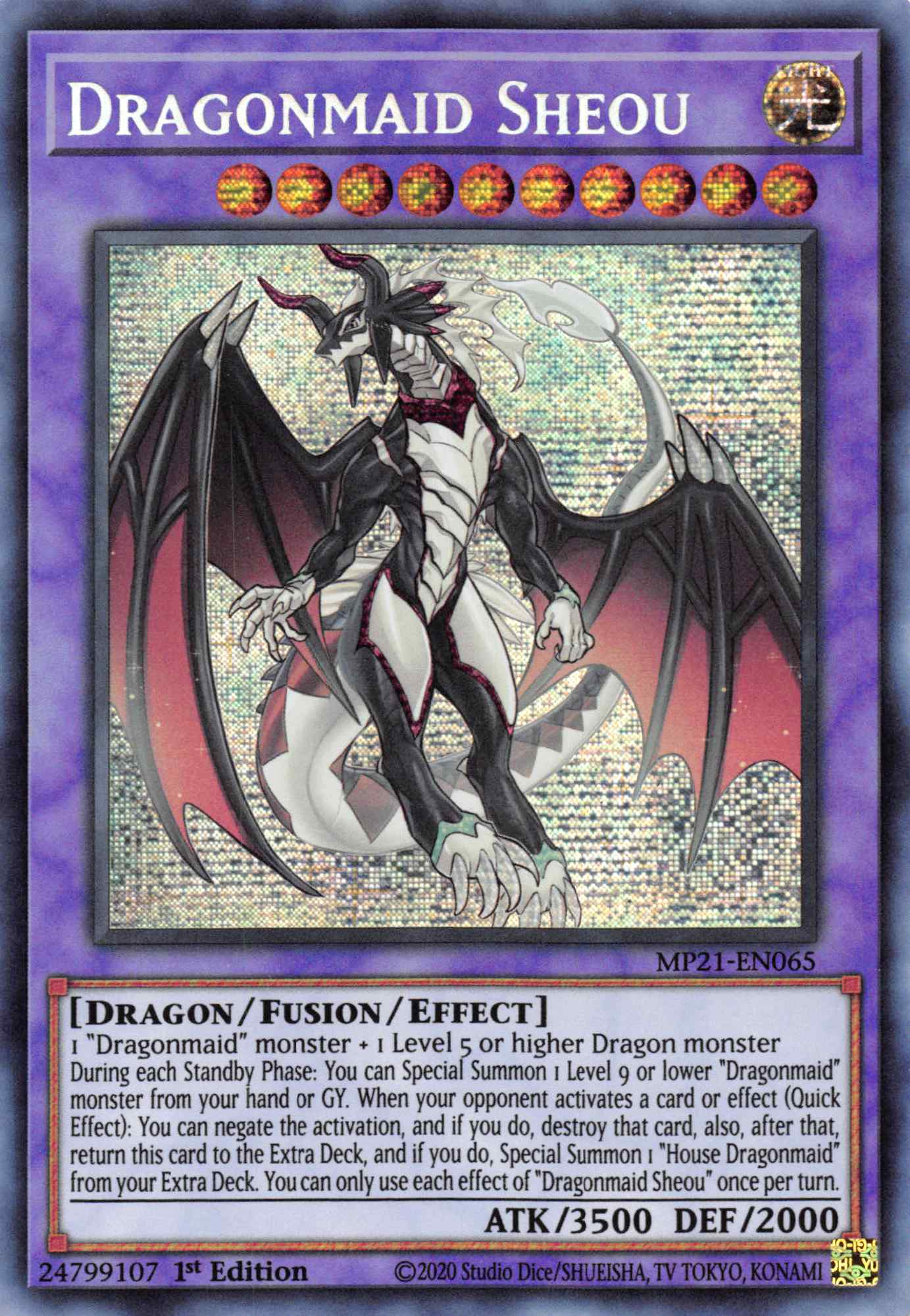 Dragonmaid Sheou [MP21-EN065] Prismatic Secret Rare - Duel Kingdom