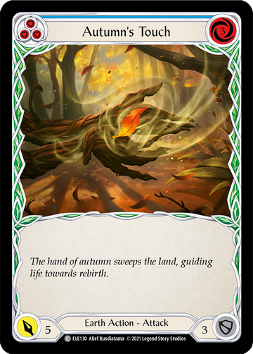 Autumn's Touch (Blue) [ELE130] 1st Edition Rainbow Foil - Duel Kingdom