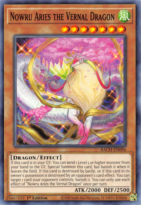 Nowru Aries the Vernal Dragon [BACH-EN096] Common - Duel Kingdom