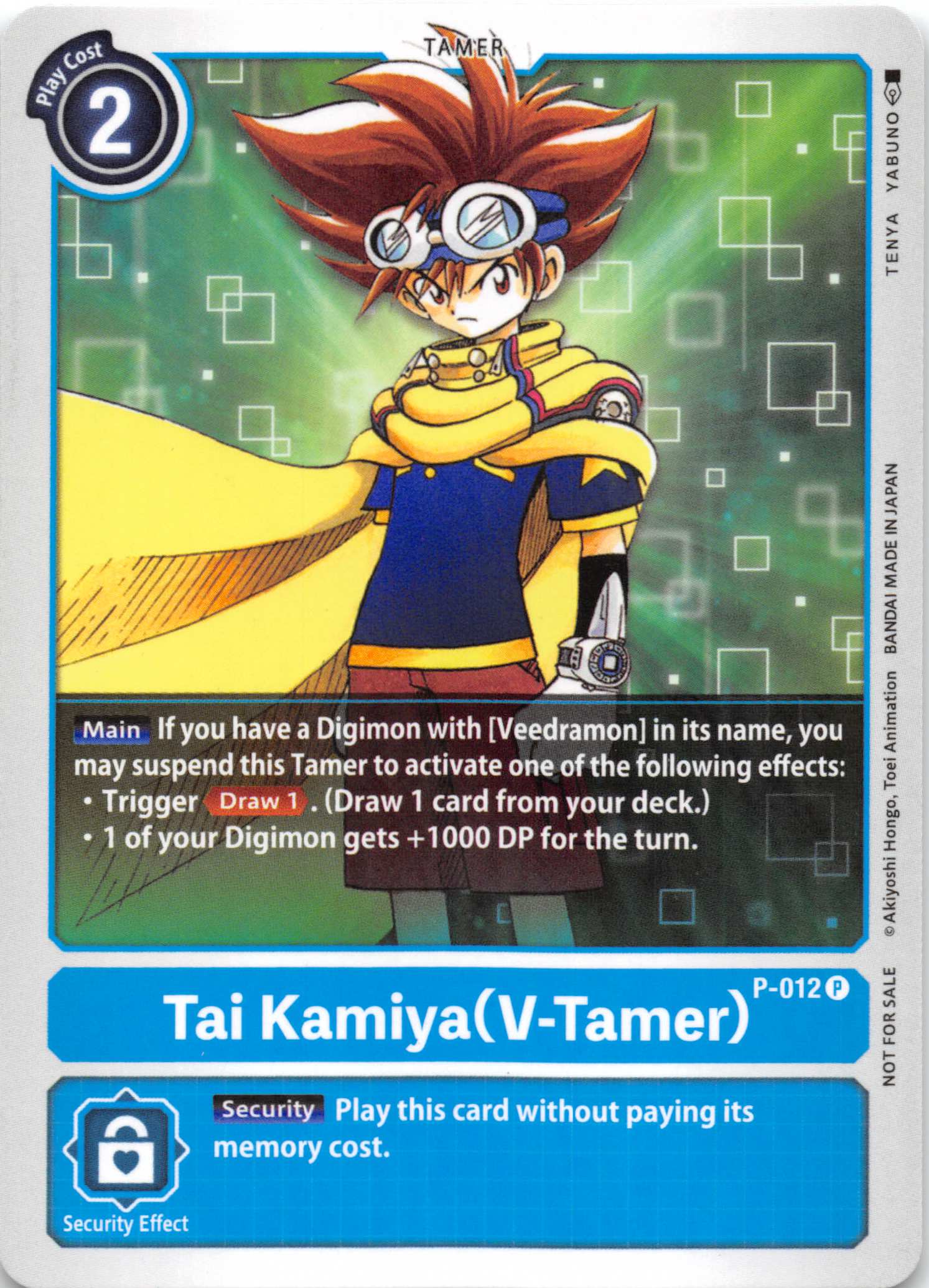 Tai Kamiya (V-Tamer) - P-012 [P-012] [Digimon Promotion Cards] Foil