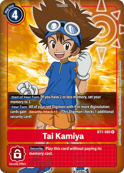 Tai Kamiya - BT1-085 (Box Topper) [BT1-085] [Release Special Booster] Foil