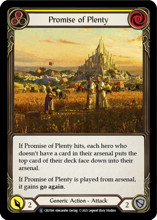 Promise of Plenty (Yellow) [CRU184] Unlimited Normal - Duel Kingdom