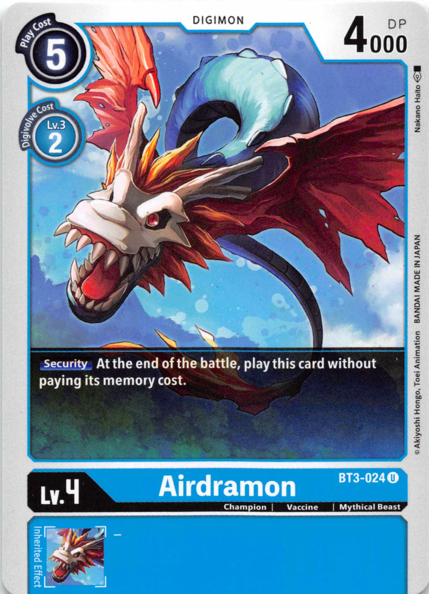 Airdramon [BT3-024] [Release Special Booster] Normal