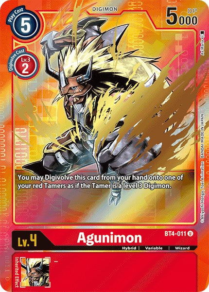Agunimon (Alternate Art) [BT4-011] [Great Legend] Foil
