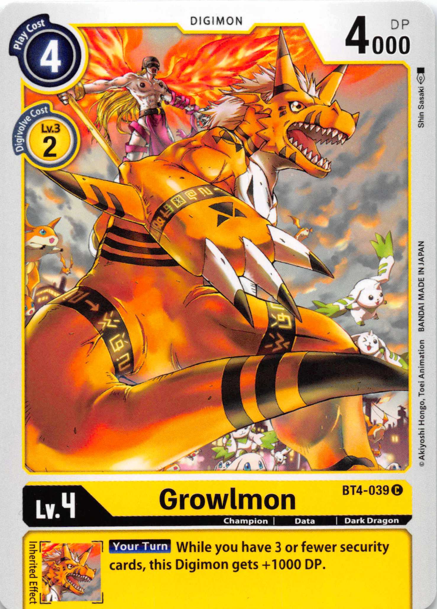 Growlmon [BT4-039] [Great Legend] Normal