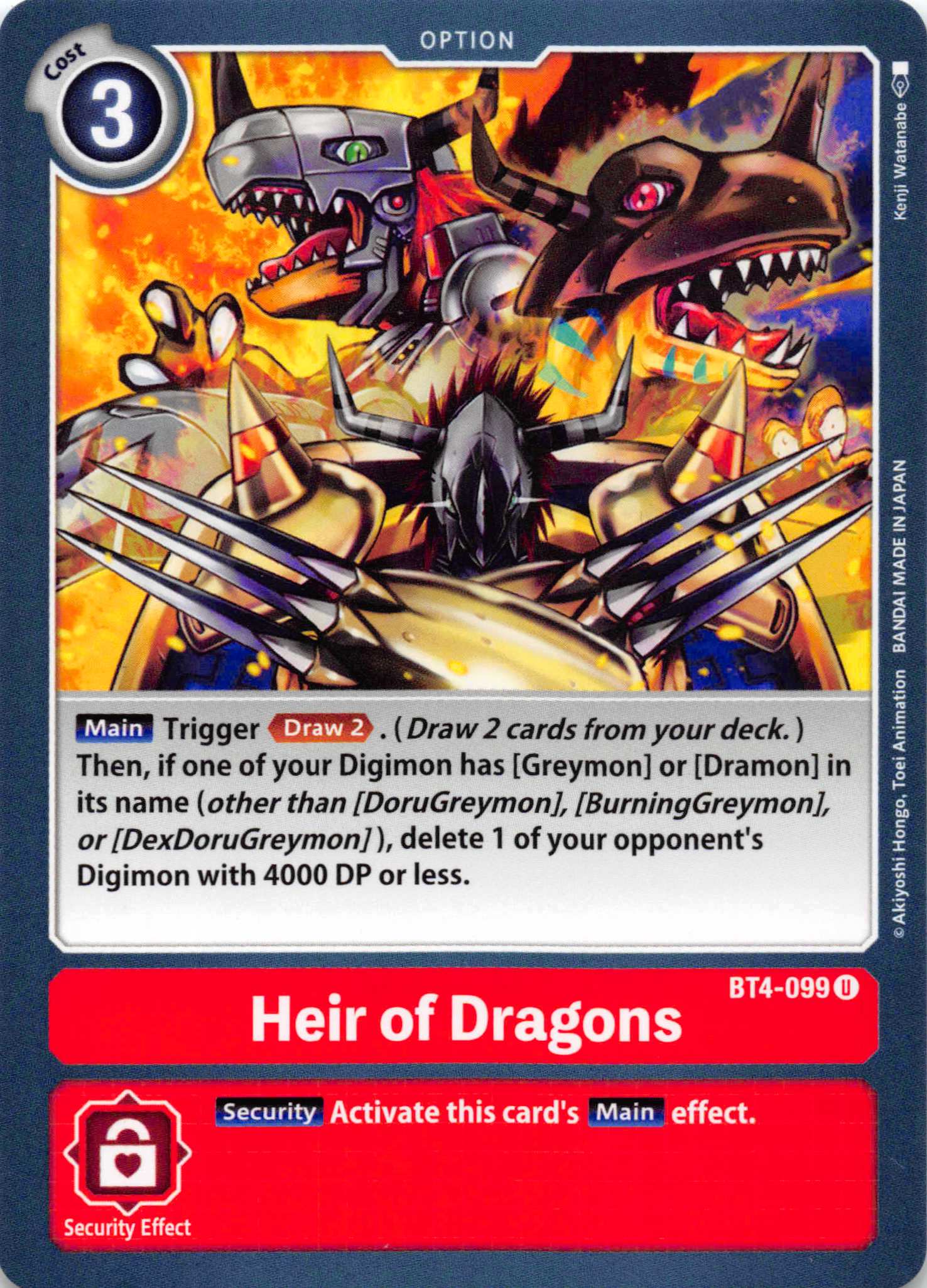 Heir of Dragons [BT4-099] [Great Legend] Normal