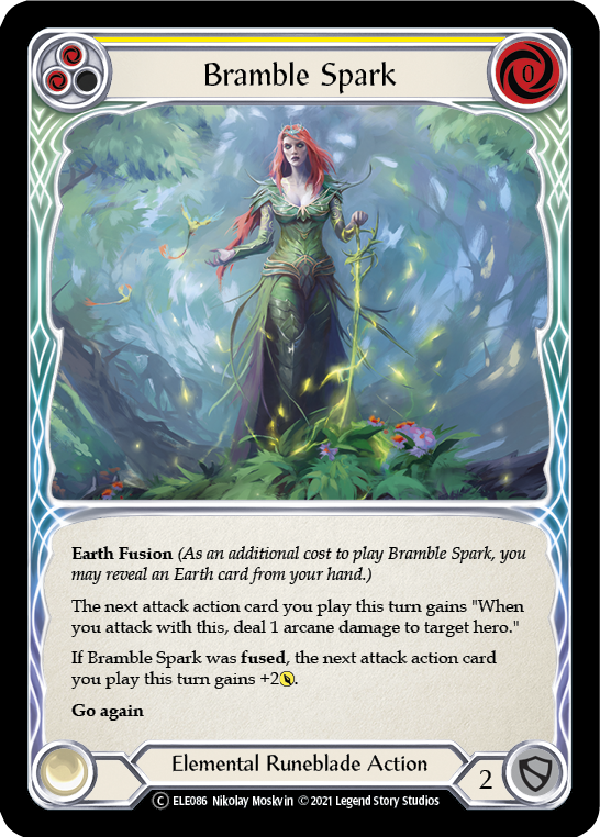 Bramble Spark (Yellow) [U-ELE086] Unlimited Rainbow Foil - Duel Kingdom