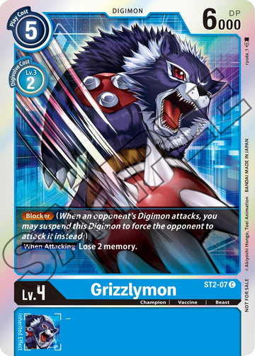 Grizzlymon - ST2-07 (Event Pack 1) [ST2-07] [Starter Deck 02: Cocytus Blue] Foil