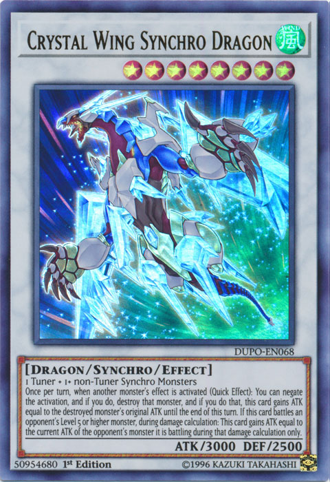 Crystal Wing Synchro Dragon [DUPO-EN068] Ultra Rare - Duel Kingdom