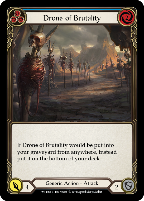 Drone of Brutality (Blue) [WTR166-R] Alpha Print Normal - Duel Kingdom
