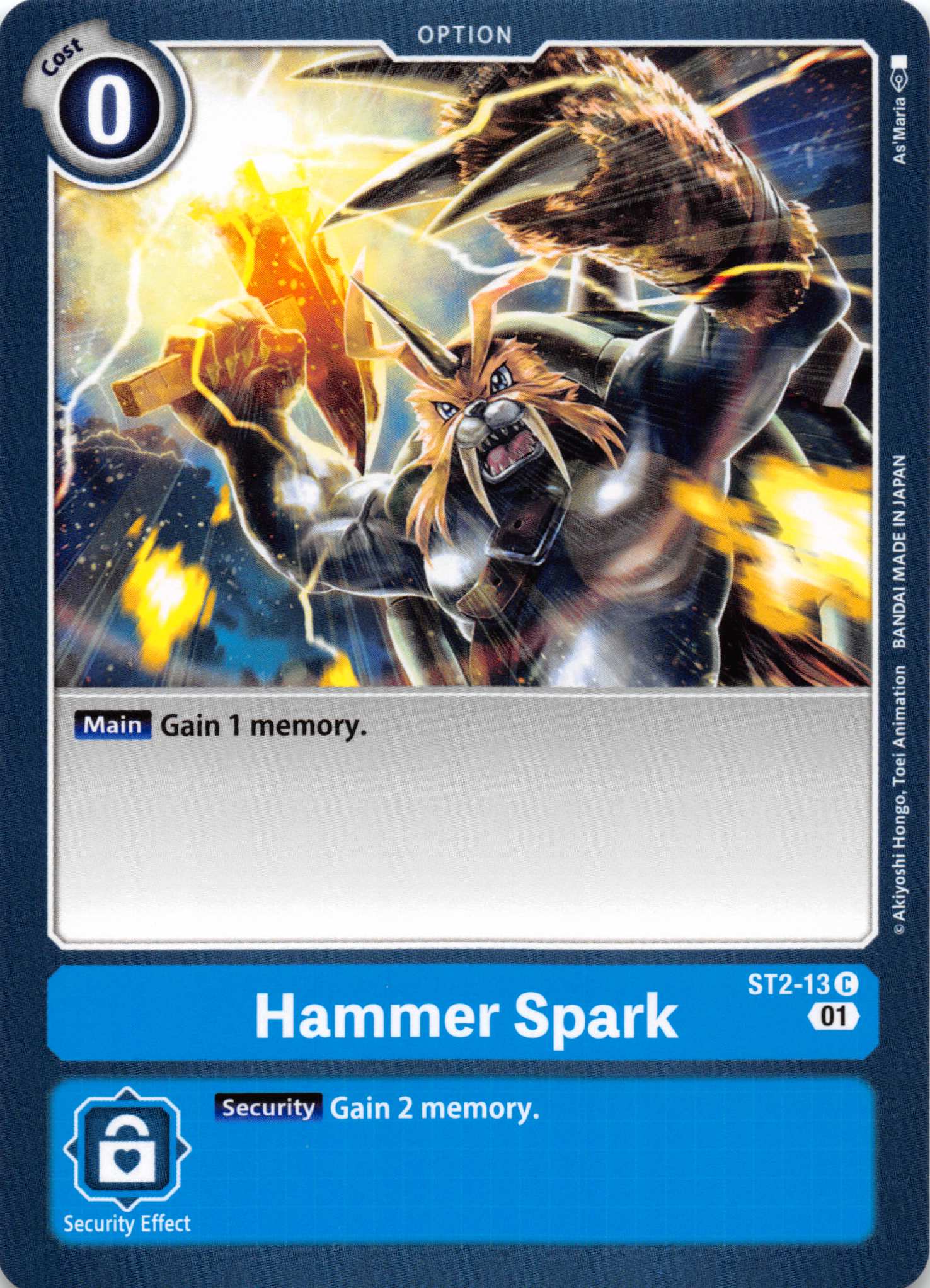 Hammer Spark - ST2-13 (Alternate Art) [ST2-13] [Starter Deck 08: Ulforce Veedramon] Normal