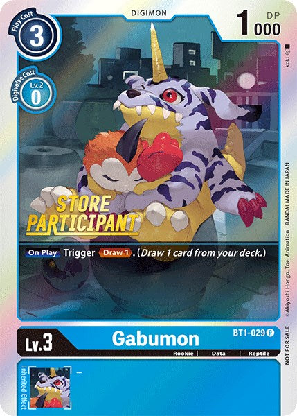 Gabumon - BT1-029 (Store Participant) [BT1-029] [Release Special Booster] Foil