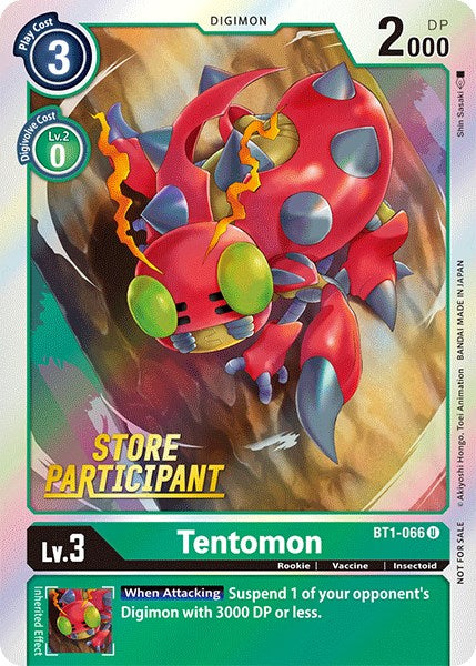 Tentomon - BT1-066 (Store Participant) [BT1-066] [Release Special Booster] Foil