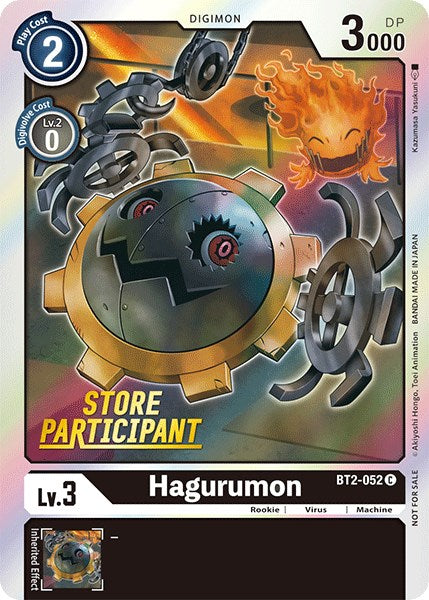 Hagurumon - BT2-052 (Store Participant) [BT2-052] [Release Special Booster] Foil