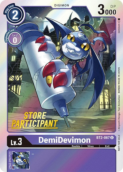 DemiDevimon - BT2-067 (Store Participant) [BT2-067] [Release Special Booster] Foil