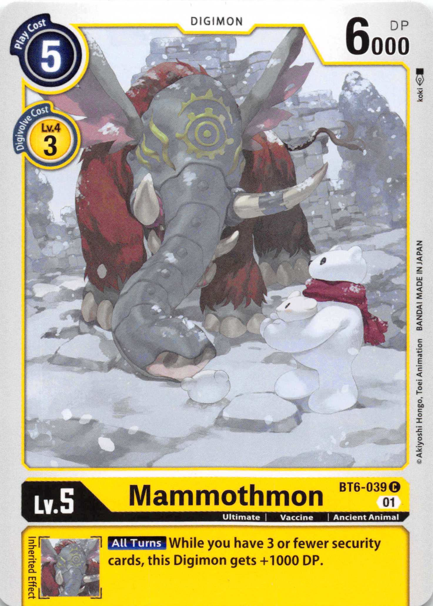 Mammothmon [BT6-039] [Double Diamond] Normal