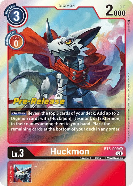 Huckmon [BT6-009] [Double Diamond Pre-Release Cards] Normal